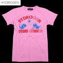 ハイドロゲン HYDROGEN メンズ キッズ 子供服 トップス 半袖 Tシャツ ロゴ 男児女児着用可 恐竜ロゴプリント付Tシャツ ピンク 162608 011 DB15S (R16200)