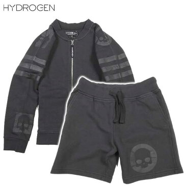 ハイドロゲン HYDROGEN キッズ　子ども　子供　こども ジャージ セットアップ　スカルプリント　黒　ブラック 上下 セット 162000＋162004 007 15S【送料無料】【smtb-TK】