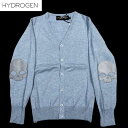 ハイドロゲン HYDROGEN キッズ トップス カーディガン スカルロゴ入りカシミヤ混カーディガン ブルー 色違い(グレー/ライトグレー)あり 162101 ...