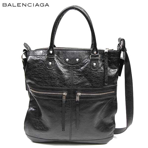 バレンシアガ BALENCIAGA メンズ 鞄 バッグ ショルダーバッグ ユニセックス可 ジップポケット付フルレザーバッグ ブラック 340679 D94J4 15S 【送料無料】【smtb-TK】