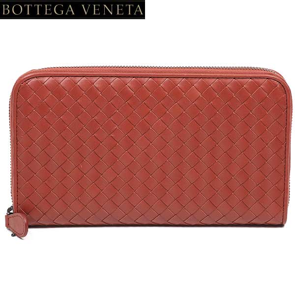 ボッテガヴェネタ 財布（メンズ） ボッテガヴェネタ BOTTEGA VENETA メンズ 長財布 ウォレット ユニセックス可 イントレチャートラウンドファスナーウォレット ブラウン 311263 V4651 6329 15S (R95040)【送料無料】【smtb-TK】