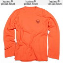 ルシアン ペラフィネ lucien pellat-finet メンズ トップス ロンT 長袖 ロゴ チェスト部分スカルロゴ付ロング Tシャツ 薄手ニット オレン...