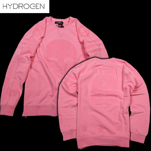 ハイドロゲン HYDROGEN メンズ トップス スウェット トレーナー サイドジップ付きマルチプリントトレーナー ピンク 160014 11 15S (R47520)【送料無料】【smtb-TK】