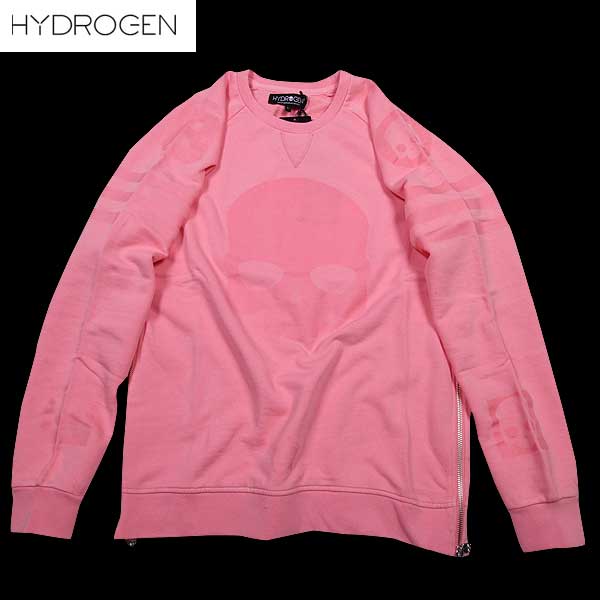 ハイドロゲン HYDROGEN メンズ トップス スウェット トレーナー サイドジップ付きマルチプリントトレーナー ピンク 160014 11 15S (R47520)【送料無料】【smtb-TK】