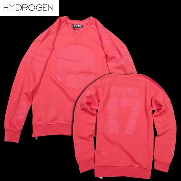 ハイドロゲン HYDROGEN メンズ トップス スウェット トレーナー ロゴ フロントスカルロゴ・バック17ロゴプリント付スウェット 160014 2 15S (R47520)【送料無料】【smtb-TK】