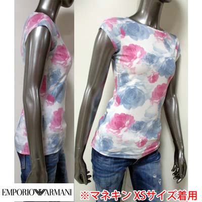 エンポリオアルマーニ EMPORIO ARMANI レディース トップス 半袖 Tシャツ 総柄花模...