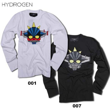 ハイドロゲン HYDROGEN Hロボット ロング Tシャツ 　ガンダム　長袖 カットソー　トレーナー　黒　白 170021 007/001 15A【送料無料】【smtb-TK】