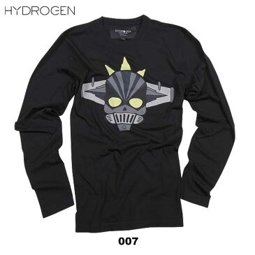 ハイドロゲン HYDROGEN Hロボット ロング Tシャツ ガンダム 長袖 カットソー トレーナー 黒 白 170021 007/001 15A【送料無料】【smtb-TK】