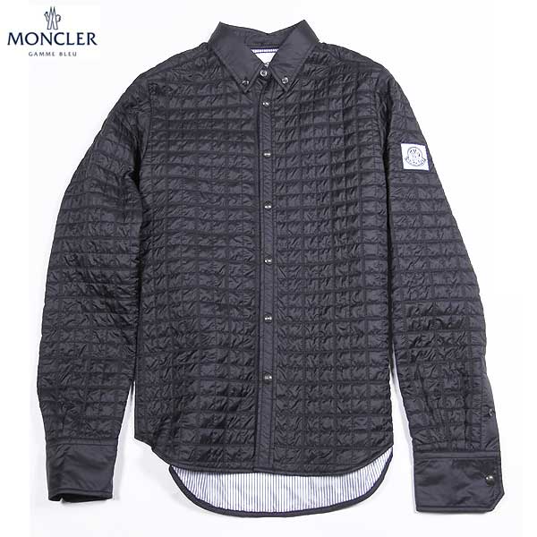 モンクレール ガムブルー MONCLER GAMME BLEU メンズ トップス シャツ 長袖 アームロゴワッペン付キルティングシャツ ネイビー 5202902 78618 999 15A (R171774)【送料無料】【smtb-TK】