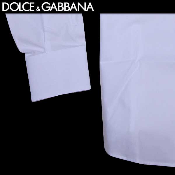 ドルチェ＆ガッバーナ DOLCE&GABBANA コットン ドレスシャツ ワイシャツ ドルガバ 白 ホワイト G5DE2T FU5GK W0800 61S (R48600)【送料無料】【smtb-TK】