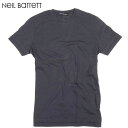 ニールバレット Neil Barrett メンズ Tシャツ 半袖 トップス バックネック部分サンダーボルトロゴ入りシンプルデザインTシャツ ブラック PBJT62S A504S 01 61S (R27000)