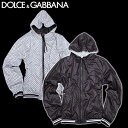 ドルチェ&ガッバーナ DOLCE&GABBANA ドルガバ メンズ アウター ジャケット ナイロンパーカー 総柄ドット・リブ部分ライン入りリバーシブルナイロンパ...
