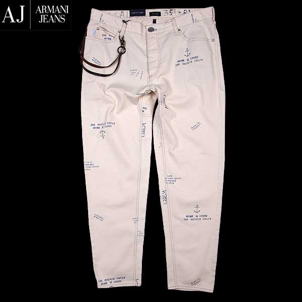 アルマーニジーンズ ARMANI JEANS メンズ パンツ ボトムス ロゴ 総柄ランゲージプリント・アンカーロゴ..