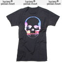 ルシアンペラフィネ lucien pellat-finet メンズ トップス Tシャツ 半袖 ロゴ サンセットビーチ転写/スカルロゴプリント付Tシャツ 黒 色違...