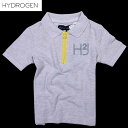 ハイドロゲン HYDROGEN キッズ 子供服 トップス 半袖ポロシャツ H2Jロゴ入り半袖ポロシャツ ライトグレー 142616 015 (R16800) DB14S
