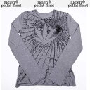 ルシアンペラフィネ lucien pellat-finet レディース トップス ロンT 長袖 ロゴ クラッシュ/ヒビ割れヘンプロゴプリント付ロングTシャツ グ...