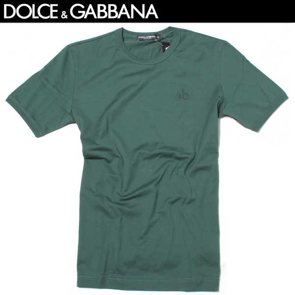 ドルチェ&ガッバーナ 訳あり 色焼け有 ドルチェ＆ガッバーナ DOLCE&GABBANA メンズ トップス Tシャツ 半袖 ロゴ チェスト部分クラウンロゴ刺繍付クルーネックTシャツ ドルガバ G8FV4T G7HCH V8623 61A (R36720)【送料無料】【smtb-TK】