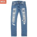 ディーゼル DIESEL メンズ パンツ ボトムス デニム ロゴ レザーロゴパッチ付きクラッシュ加工デニムパンツ 00CKS1-0674Q-01 61A【送料無料】【smtb-TK】