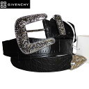 ジバンシー GIVENCHY メンズ 小物 ベルト レザーベルト 装飾バックル・クロコ風型押しカーフレザーベルト 4072 091 001 71S (R9920...