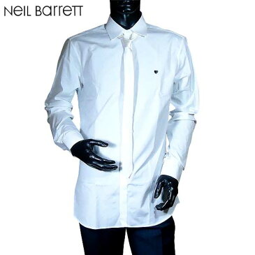 ニールバレット Neil Barrett メンズ コットン ドレスシャツ ワイシャツ ネクタイ付 PBCM657C E037S 03 71S (R80400)【送料無料】【smtb-TK】