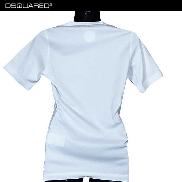 ディースクエアード DSQUARED2 レディース Tシャツ 半袖 トップス フロント部分DSQUARED2ロゴ/マルチフォトプリント入りコットンTシャツ 白 S75GC0835 S22844 100 71S (R24840)【送料無料】【smtb-TK】