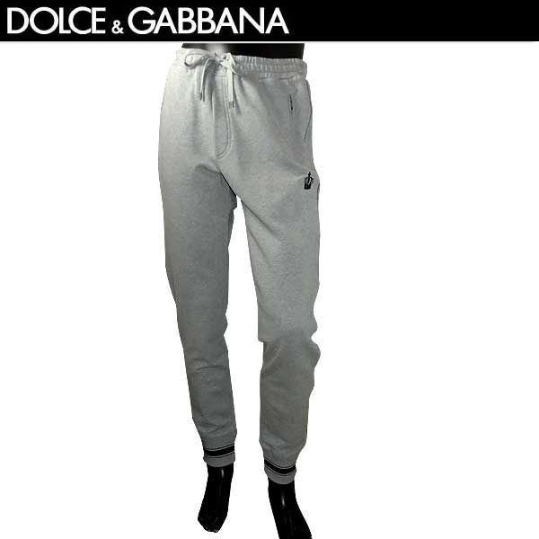 ドルチェ＆ガッバーナ DOLCE GABBANA ドルガバ メンズ ボトムス スウェットパンツ ジャージ 王冠ロゴ入りジョガーパンツ グレー 色違い(ホワイト)あり G6YQAT FU7DU S8290 71S (R81000)【送料無料】【smtb-TK】