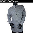 ドルチェ&ガッバーナ ドルチェ＆ガッバーナ DOLCE&GABBANA ドルガバ メンズ トップス シャツ 長袖 ロゴ GOLD 総柄ドット柄プリント付ドレスシャツ ブラックG5DY4T FS52D HN67W 71S (R89640)【送料無料】【smtb-TK】