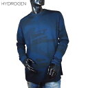 ハイドロゲン HYDROGEN メンズ Tシャツ 長袖 ロンT バックネック部分HYDROGENロゴ カモフラージュ柄 マルチカープリント付きロングTシャツ ネイビー紺色 色違いもあり LUXURY SPORTSWEAR 200012 400 71S (R25920)【送料無料】【smtb-TK】