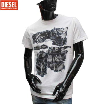 ディーゼル DIESEL メンズ クルーネック 半袖 Tシャツ 00SVRI 100 71S (R8424)