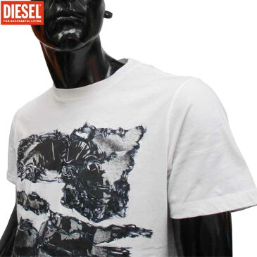 ディーゼル DIESEL メンズ クルーネック 半袖 Tシャツ 00SVRI 100 71S (R8424)