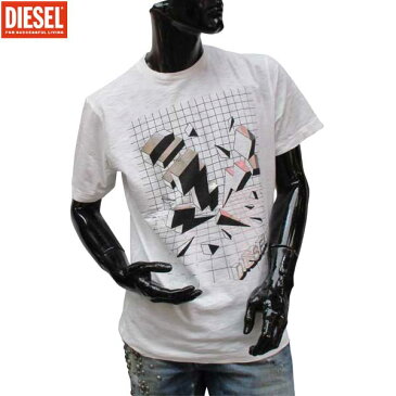 ディーゼル DIESEL メンズ クルーネック 半袖 Tシャツ 00SXNS 100 71S (R9504)