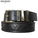 バルマン BALMAIN メンズ 小物 ベルト レザーベルト シンプルデザイン・ベルト裏部分BALMAINロゴ刻印付レザーベルト ブラック S7HA103 P0...