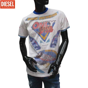 ディーゼル DIESEL メンズ クルーネック 半袖 Tシャツ 00SVRH 0EADQ 100 71S (R17280)【送料無料】【smtb-TK】