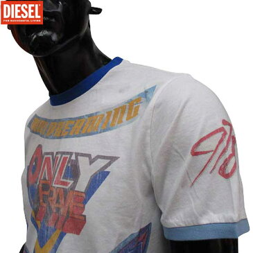 ディーゼル DIESEL メンズ クルーネック 半袖 Tシャツ 00SVRH 0EADQ 100 71S (R17280)【送料無料】【smtb-TK】