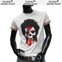 ルシアン ペラフィネ lucien pellat-finet メンズ トップス Tシャツ 半袖 ロゴ 袖口ユニオンジャック柄・シドヴィシャススカルロゴプリント付...