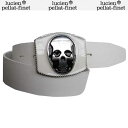 【バックル残り2】ルシアン ペラフィネ lucien pellat-finet メンズ スカル バックル ベルト BELT11 WHITE 71S (R9936...