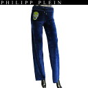 フィリッププレイン PHILIPP PLEIN レディース ボトムス スウェットパンツ ジャージ ロゴプレート・ラインストーンスカル入りスウェットパンツ ベロア...