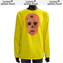 ルシアン ペラフィネ lucien pellat-finet メンズ トップス ロンT 長袖 ロゴ フロントスカルプリントロングTシャツ 黄色 色違い(黒/ピン...