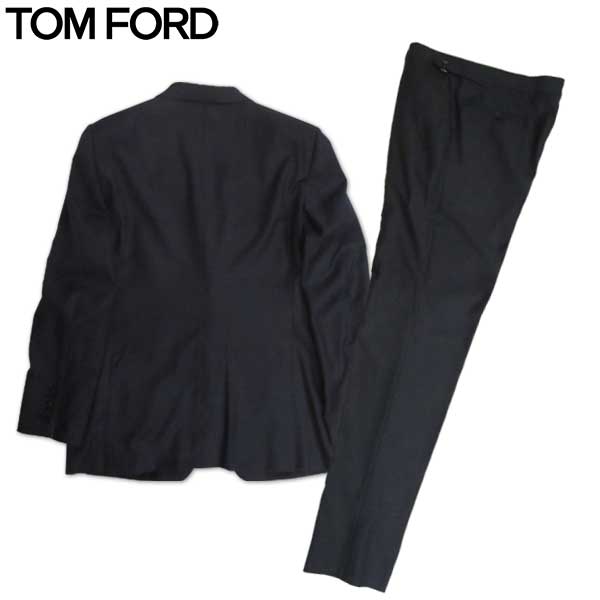 トムフォード TOM FORD メンズ スーツ セットアップ 上下組 ロゴ入りウールビジネススーツ 紳士 ブラック 722R34 21YA4C7 71A (R498000)【送料無料】【smtb-TK】