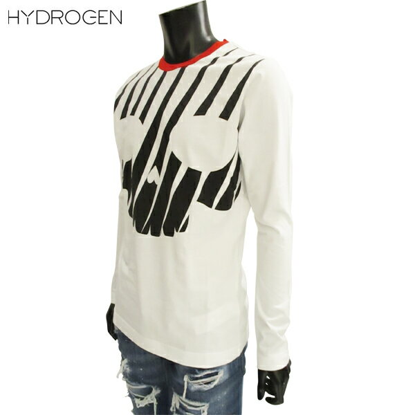 ハイドロゲン HYDROGEN メンズ トップス ロンT 長袖 ロゴ ビッグスカルプリント入りロングTシャツ ホワイト 色違い(グレー/ブラック)あり 225620 001 81S (R23760)【送料無料】【smtb-TK】