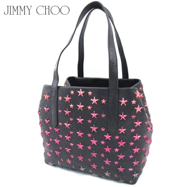 ジミーチュウ バッグ レディース ジミーチュウ Jimmy Choo レディース 鞄 バッグ トートバッグ ユニセックス可 ロゴ SOFIA S ピンクスタースタッズ・ロゴ付きトートバッグ(S) 黒 SOFIA S UTL 173 BLACK CERISE MIX 81S (R196560)【送料無料】【smtb-TK】