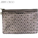 ジミーチュウ Jimmy Choo メンズ 鞄 バッグ クラッチバッグ ユニセックス可 DEREK スタースタッズ・ロゴ入りクラッチバッグ グレー シルバー DEREK EBN GUNMETAL 81S (R150120)【送料無料】【smtb-TK】