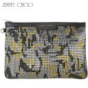 ジミーチュウ Jimmy Choo メンズ 鞄 バッグ クラッチバッグ ロゴ ユニセックス可 DEREK モザイクカモ柄デザインレザークラッチバッグ マルチカラー DEREK AHX METALLIC MIX 81S (R183600)【送料無料】【smtb-TK】