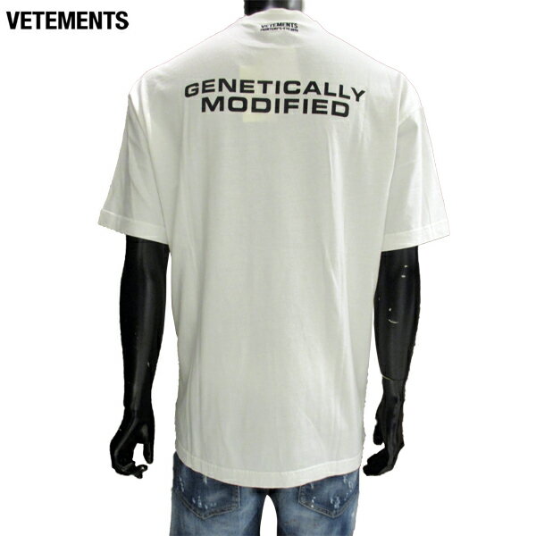 ヴェトモン VETEMENTS メンズ トップス Tシャツ 半袖 ロゴ チェスト部分Biohazard(バイオハザード)ロゴ付Tシャツ ホワイト MSS18TR36 WHITE 81S (R89000)【送料無料】【smtb-TK】
