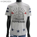 ハイドロゲン HYDROGEN メンズ トップス Tシャツ 半袖 ロゴ スター・ピザ・17プリントTシャツ グレー 色違い(ブラック/ホワイト)有 220610 015 81S (R24840)