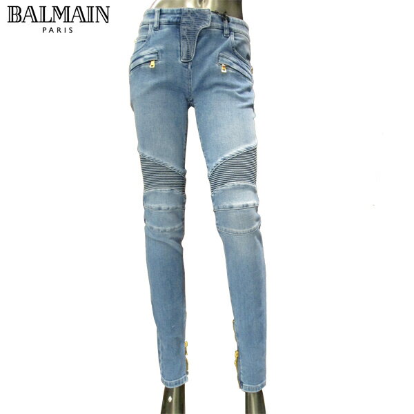 バルマン BALMAIN レディース ジーンズ デニム スキニー ブルー 125453 136...