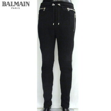 2018年秋冬新作 バルマン BALMAIN メンズ スウェット パンツ バイカー サイドジップ 黒 裏起毛 W8H5192 J928 176 81A (R138000) 【送料無料】【smtb-TK】