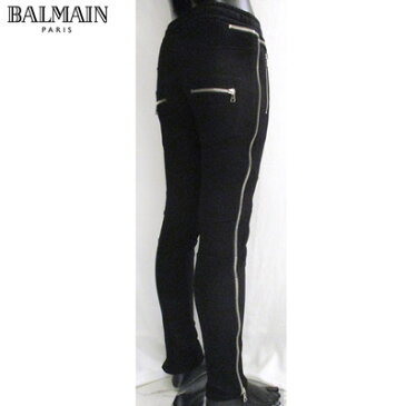 2018年秋冬新作 バルマン BALMAIN メンズ スウェット パンツ バイカー サイドジップ 黒 裏起毛 W8H5192 J928 176 81A (R138000) 【送料無料】【smtb-TK】