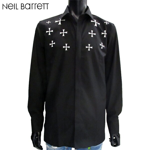 2018年秋冬新作 ニールバレット Neil Barrett メンズ ドレスシャツ 長袖 黒 PBCM995C H025S 524 81A (R61160)【smtb-TK】 2018年秋冬新作 ニールバレット Neil Barrett メンズ ドレスシャツ 長袖 黒 PBCM995C H025S 524 81A (R61160)【smtb-TK】