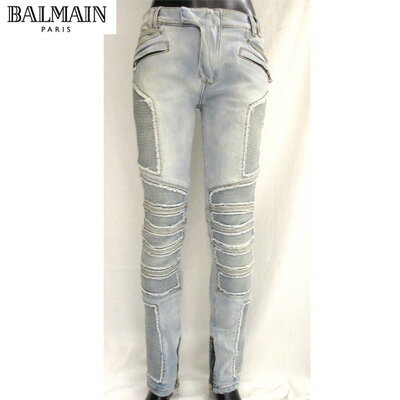 Хޥ BALMAIN  ѥ ܥȥॹ ǥ˥ ᡼ޥѥåǥ 쥶ѥååեХǥ˥ѥ 58H 9591 T007B 150 BLEU CIEL / SKY BLUE 81A ̵ۡsmtb-TK